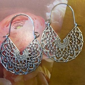 Silver toned earrings